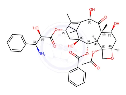 Chemical structure of N-DesBoc Docetaxel