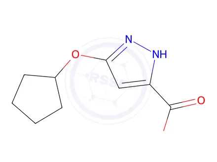 Chemical structure of 5-(cyclopentyloxy)-1H-pyrazole-3-carboxylic acid