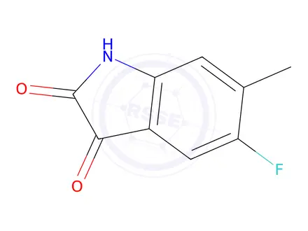 Chemical structure of 5-Fluoro-6-methylindoline-2,3-dione