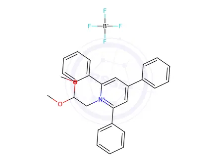 Chemical structure of 1-(2,2-Dimethoxyethyl)-2,4,6-triphenylpyridin-1-ium tetrafluoroborate