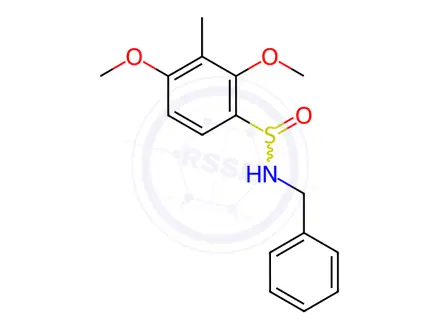 Chemical structure of N-Benzyl-2,4-dimethoxy-3-methylbenzene-1-sulfinamide