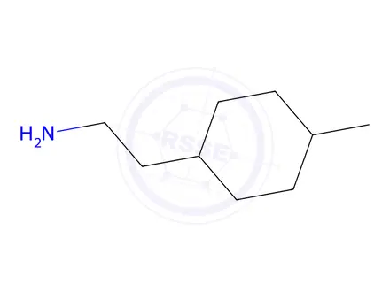 Chemical structure of Cyclohexaneethanamine, 4-methyl-, cis-