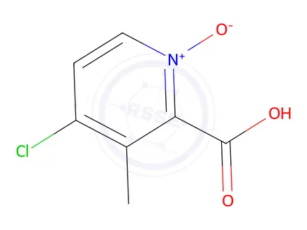 Chemical structure of 4-Chloro-3-methyl-2-picolinic Acid 1-Oxide