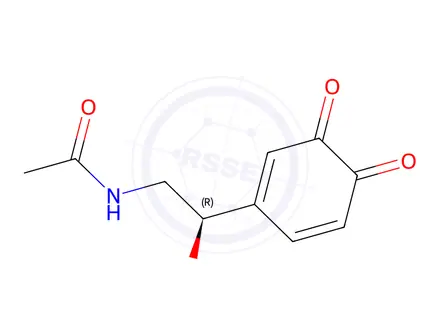 Chemical structure of Acetamide, N-[2-(3,4-dioxo-1,5-cyclohexadien-1-yl)-2-hydroxyethyl]-, (R)-(9CI)