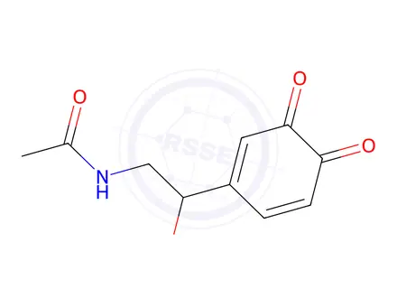Chemical structure of Acetamide, N-[2-(3,4-dioxo-1,5-cyclohexadien-1-yl)-2-hydroxyethyl]-(9CI)
