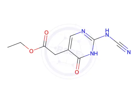 Chemical structure of Ethyl [2-(Cyanoamino)-4-hydroxypyrimidin-5-yl]acetate