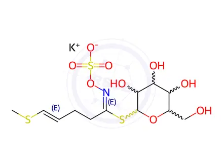 Chemical structure of Glucoraphasatin potassium salt(Z/E mixture)