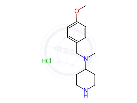 Chemical structure of (4-Methoxy-benzyl)-Methyl-piperidin-4-yl-aMine hydrochloride