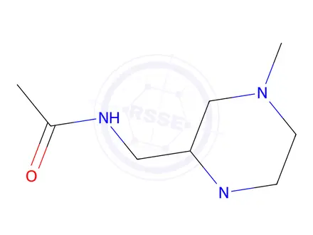 Chemical structure of Acetamide, N-[(1,4-dimethyl-2-piperazinyl)methyl]-(9CI)