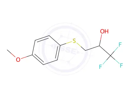 Chemical structure of 1,1,1-trifluoro-3-[(4-methoxyphenyl)sulfanyl]propan-2-ol