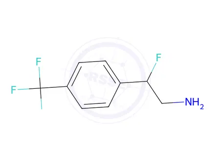 Chemical structure of 2-fluoro-2-[4-(trifluoromethyl)phenyl]ethan-1-amine
