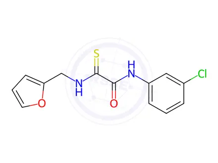 Chemical structure of N-(3-chlorophenyl)-2-((furan-2-ylmethyl)amino)-2-thioxoacetamide