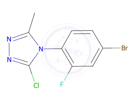 Chemical structure of 4-(4-Bromo-2-fluorophenyl)-3-chloro-5-methyl-4h-1,2,4-triazole
