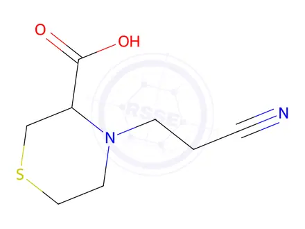 Chemical structure of 4-(2-Cyanoethyl)thiomorpholine-3-carboxylic acid