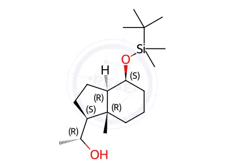 Chemical structure of (1R)-1-((1S,3aR,7aR)-4-(tert-butyldiMethylsilyloxy)-7a-Methyloctahydro-1H-inden-1-yl)ethanol