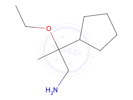 Chemical structure of 2-Cyclopentyl-2-ethoxypropan-1-amine