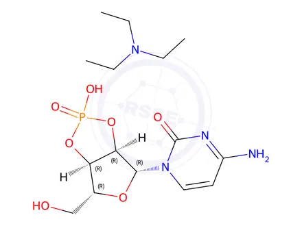 Chemical structure of Cytidine-2’,3’-cyclic Monophosphate Triethylamine Salt