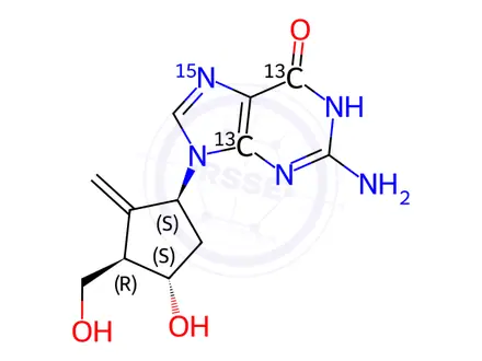 Chemical structure of Entecavir-13C2,15N