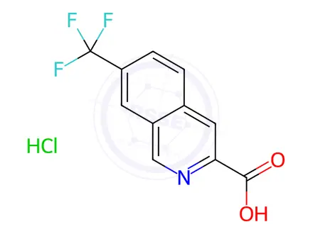 Chemical structure of 7-(Trifluoromethyl)-3-isoquinolinecarboxylic Acid Hydrochloride