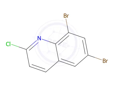 Chemical structure of 6,8-Dibromo-2-chloroquinoline