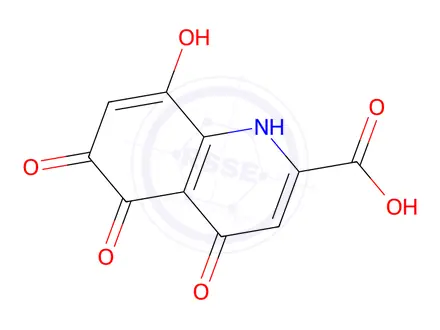 Chemical structure of 4,6-Dihydroxy-5,8-dioxo-5,8-dihydroquinoline-2-carboxylic acid