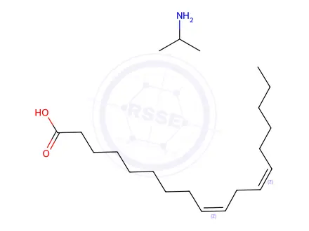 Chemical structure of (9Z,12Z)-octadeca-9,12-dienoic acid, compound with isopropylamine (1:1)