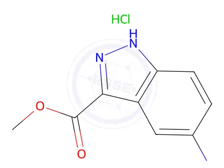 Chemical structure of Methyl 5-amino-1H-indazole-3-carboxylate hydrochloride