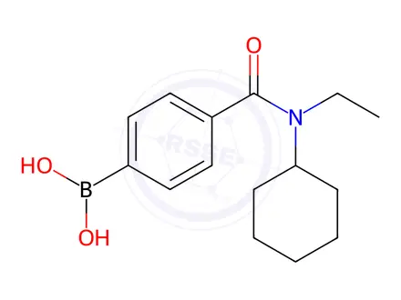 Chemical structure of 4-(Cyclohexyl(ethyl)carbamoyl)phenylboronic acid