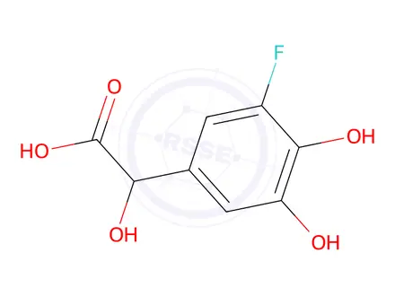 Chemical structure of Benzeneacetic acid, 3-fluoro-alpha,4,5-trihydroxy-(9CI)