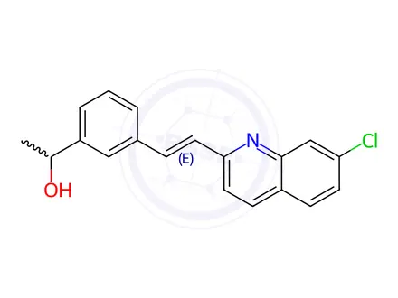 Chemical structure of (E)-1-(3-(2-(7-chloroquinolin-2-yl)vinyl)phenyl)ethan-1-ol
