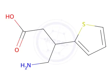 Chemical structure of 4-amino-3-(2-thienyl)butanoic acid