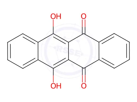 Chemical structure of 6,11-Dihydroxy-5,12-naphthacenedione