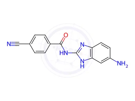 Chemical structure of N-(6-Amino-1H-benzo[d]imidazol-2-yl)-4-cyanobenzamide