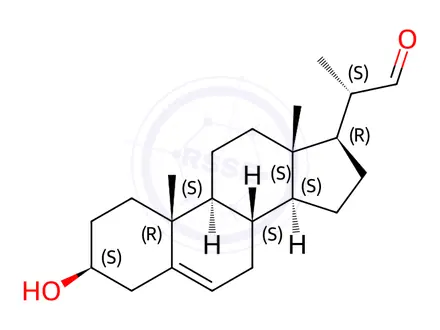 Chemical structure of (3β,20S)-20-Formyl-3-hydroxy-5-pregnene