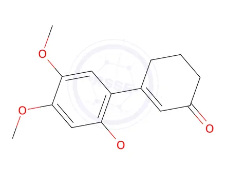 Chemical structure of 3-(2,4,5-trimethoxyphenyl)cyclohex-2-en-1-one