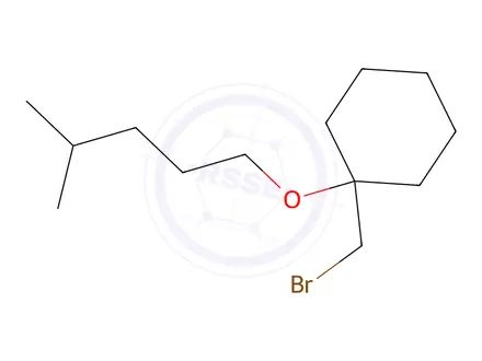 Chemical structure of 1-(Bromomethyl)-1-((4-methylpentyl)oxy)cyclohexane