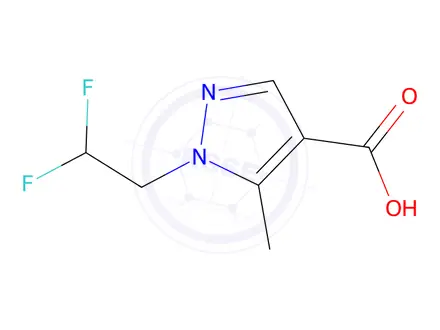 Chemical structure of 1-(2,2-Difluoroethyl)-5-methyl-1H-pyrazole-4-carboxylic acid