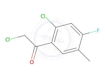 Chemical structure of 2-chloro-1-(2-chloro-4-fluoro-5-methylphenyl)ethan-1-one