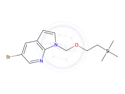 Chemical structure of 5-bromo-1-[[2-(trimethylsilyl)ethoxy]methyl]-1H-Pyrrolo[2,3-b]pyridine