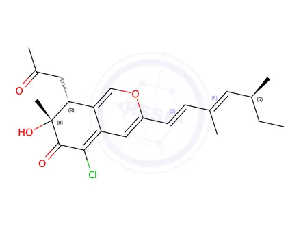 Chemical structure of isochromophilone II