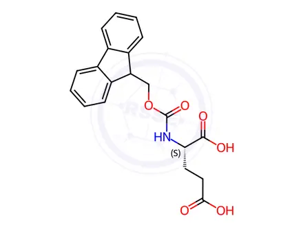 Chemical structure of Fmoc-L-glutamic acid