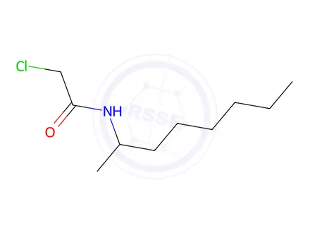 Chemical structure of 2-chloro-N-(1-methylheptyl)acetamide