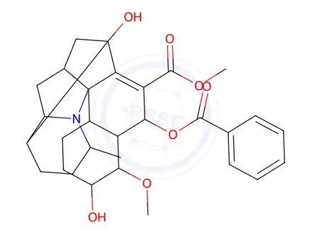Chemical structure of 5,6,9-[1]Butanyl[4]ylidene-5H-benz[6,7]indeno[7a,1-b]pyrrole-10-carboxylicacid,11-(benzoyloxy)-1,2,3,4,4a,6,7,7a,8,9,11,11a-dodecahydro-2,9-dihydroxy-1-methoxy-15-methyl-,methyl ester, (1S,2R,4aS,4bS,5R,6S,7aR,9S,11R,11aR,12R,15R)-(9CI)
