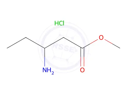 Chemical structure of methyl 3-aminopentanoate hydrochloride