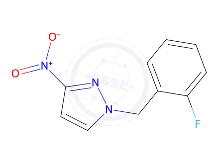 Chemical structure of 1-[(2-Fluorophenyl)methyl]-3-nitro-1h-pyrazole