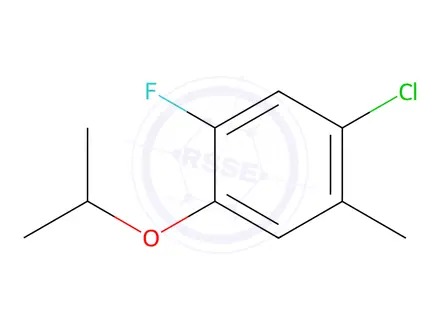 Chemical structure of Benzene, 1-chloro-5-fluoro-2-methyl-4-(1-methylethoxy)-