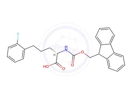 Chemical structure of Fmoc-(s)-2-amino-5-(2-fluorophenyl)pentanoic acid