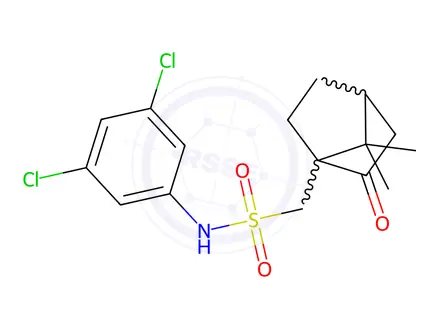 Chemical structure of N-(3,5-dichlorophenyl)-1-(7,7-dimethyl-2-oxobicyclo[2.2.1]Heptan-1-yl)methanesulfonamide
