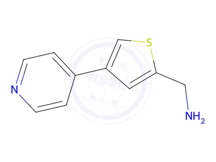 Chemical structure of (4-(pyridin-4-yl)thiophen-2-yl)methanamine