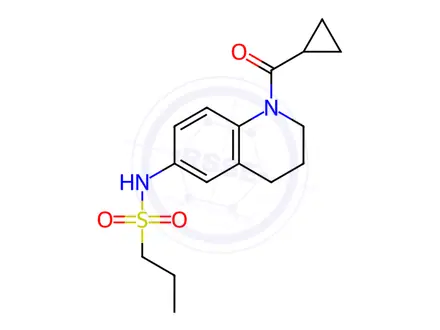 Chemical structure of N-(1-(Cyclopropanecarbonyl)-1,2,3,4-tetrahydroquinolin-6-yl)propane-1-sulfonamide
